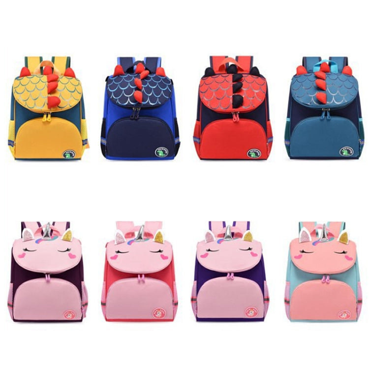 Kindergarten Children Cute Cartoon Backpack School Bag(Blue Dinosaur) - Kids Bags by PMC Jewellery | Online Shopping South Africa | PMC Jewellery