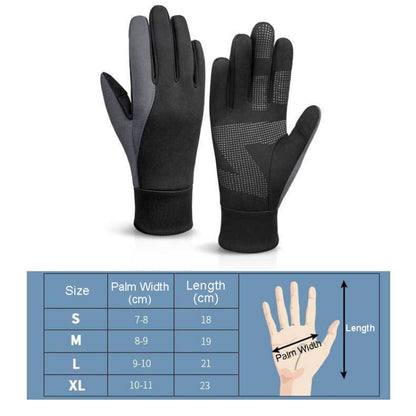 Touch Screen Anti-slip Waterproof Outdoor Sports Warm Cycling Gloves, Size: S(Black) - Cycling Gloves by PMC Jewellery | Online Shopping South Africa | PMC Jewellery