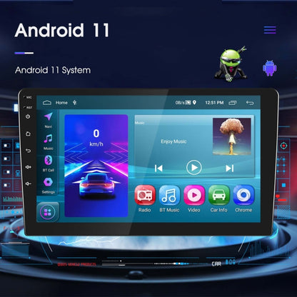 A3195 9 Inch Car Android Large Screen Navigation Central Control Screen 2+32G Player with CarPlay, Style: Standard+4Lights Camera - Car MP3 & MP4 & MP5 by PMC Jewellery | Online Shopping South Africa | PMC Jewellery | Buy Now Pay Later Mobicred