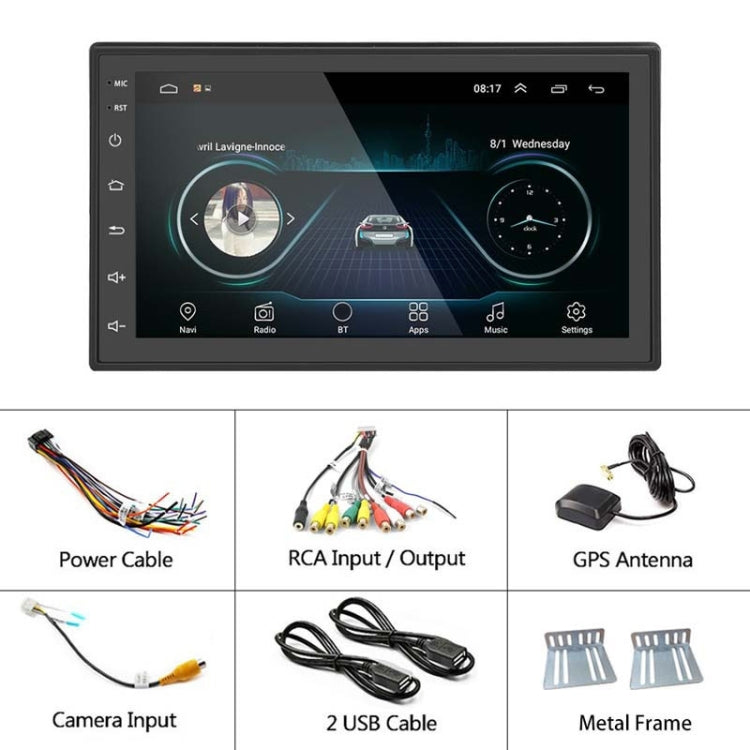 A2222KT 7 Inch Android Navigation WiFi Version 1+32G GPS Bluetooth 2.5D Screen Car Central Control MP5 Player, Style: Standard - Car MP3 & MP4 & MP5 by PMC Jewellery | Online Shopping South Africa | PMC Jewellery | Buy Now Pay Later Mobicred