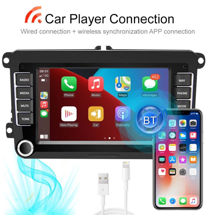 A2742 For Volkswagen 7-inch 1+16G Android Car Navigation Central Control Large Screen Player With Wireless CarPlay Standard+AHD Camera - Car MP3 & MP4 & MP5 by PMC Jewellery | Online Shopping South Africa | PMC Jewellery | Buy Now Pay Later Mobicred