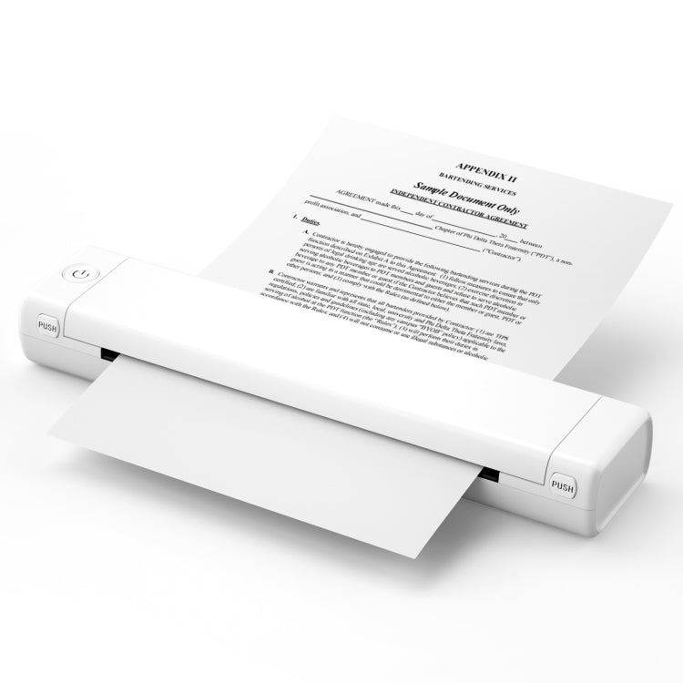 M08F Bluetooth Wireless Handheld Portable Thermal Printer(White A4 Version) - Printer by PMC TechLife | Online Shopping South Africa | PMC TechLife