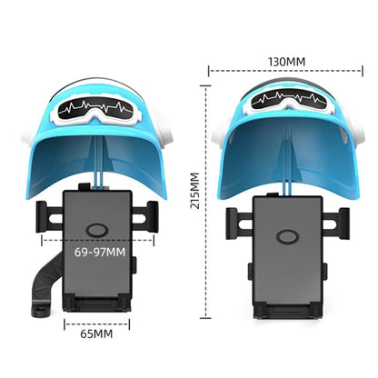 Small Helmet Sunscreen Phone Stand Bracket Motorcycle Mobile Phone Holder,Spec: Handlebar White - Holder by PMC Jewellery | Online Shopping South Africa | PMC Jewellery | Buy Now Pay Later Mobicred