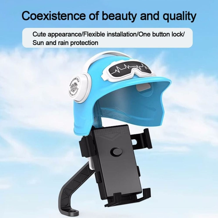 Small Helmet Sunscreen Phone Stand Bracket Motorcycle Mobile Phone Holder,Spec: Handlebar White - Holder by PMC Jewellery | Online Shopping South Africa | PMC Jewellery | Buy Now Pay Later Mobicred