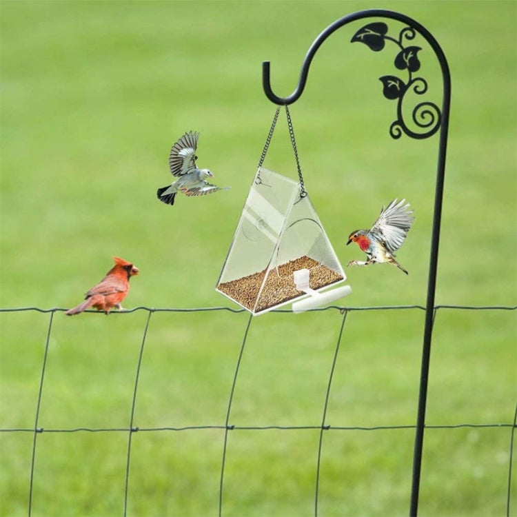 Acrylic Bird Cage Transparent Pet Box Triangle Bird Feeder - Food Bowls by PMC Jewellery | Online Shopping South Africa | PMC Jewellery