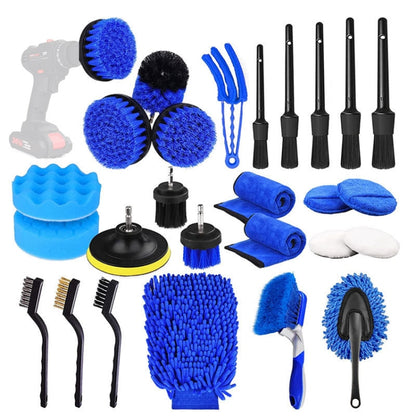 26pcs/set WRS-CS29 Car Wash Cleaning Brush Set Car Interior Crevice Cleaning Electric Drill Brush - Car washing supplies by PMC Jewellery | Online Shopping South Africa | PMC Jewellery | Buy Now Pay Later Mobicred