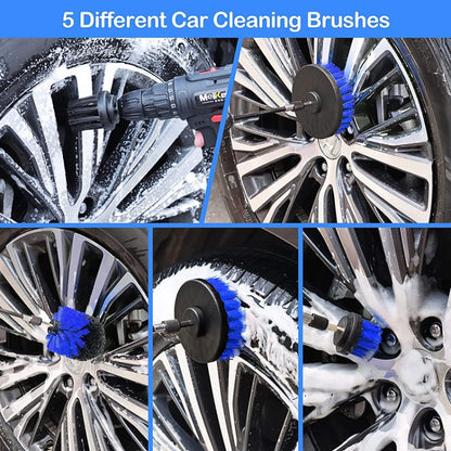 23pcs/set WRS-CS29 Car Wash Cleaning Brush Set Car Interior Crevice Cleaning Electric Drill Brush - Car washing supplies by PMC Jewellery | Online Shopping South Africa | PMC Jewellery | Buy Now Pay Later Mobicred