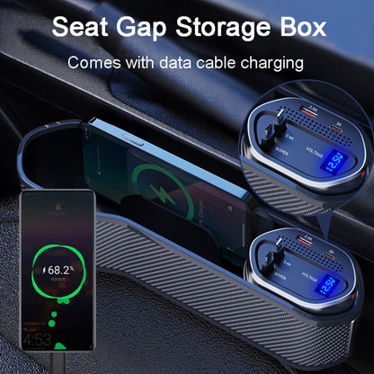 Vehicle Seat Gap Storage Box Organizer Front Seat Console Side Pocket ,Spec: No Wireless Charging Ordinary Wire - Stowing Tidying by PMC Jewellery | Online Shopping South Africa | PMC Jewellery | Buy Now Pay Later Mobicred