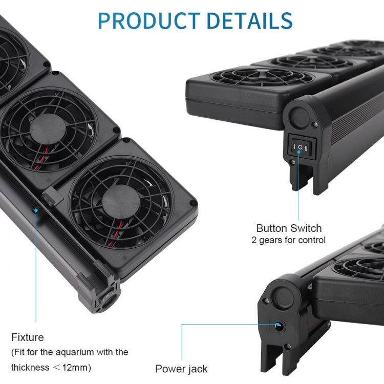 Fish Tank Cooling Fan Cooling Silent Aquarium Fan, Specification: 2 Head EU Plug - Fish Tanks & Accessories by PMC TechLife | Online Shopping South Africa | PMC TechLife | Buy Now Pay Later Mobicred