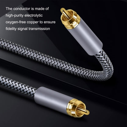 3m Pure Copper RCA Coaxial HIFI Digital Audio Cable SPDIF Subwoofer Speaker Cable(Silver Gray) - RCA Cable by PMC Jewellery | Online Shopping South Africa | PMC Jewellery