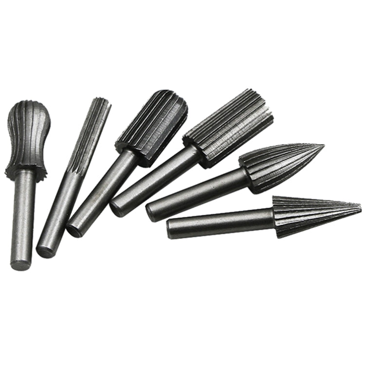 Hard High Carbon Steel Rotary Carving Knife Abrasive Processing Grinding Head Set(6pcs/set) - Burin &Cutting Knife by PMc TechLife | Online Shopping South Africa | PMc TechLife | Buy Now Pay Later Mobicred