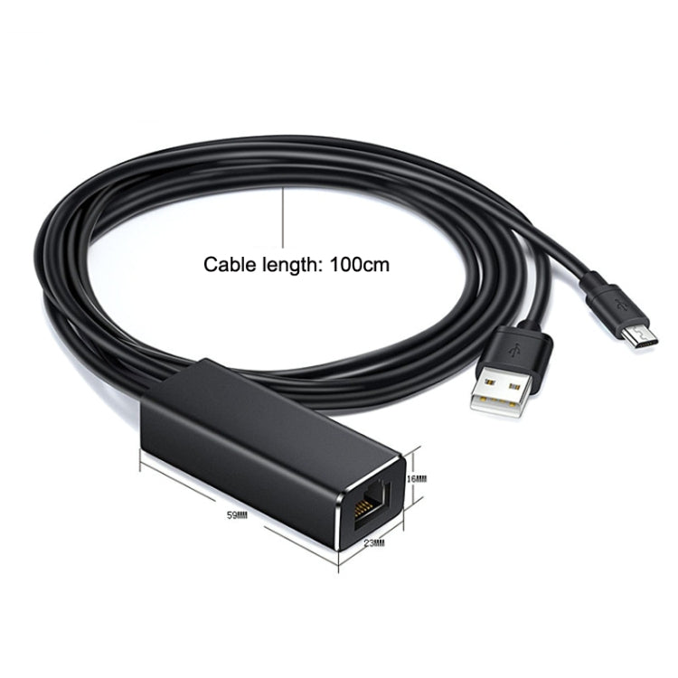 RJ45 Micro USB to 100M Ethernet Adapter Steady Watch Video - Adapter by PMC TechLife | Online Shopping South Africa | PMC TechLife | Buy Now Pay Later Mobicred