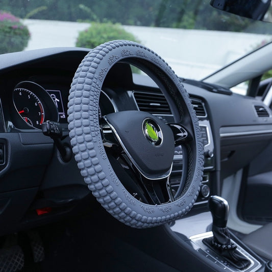 Corn Grain Non-slip Wear-resistant Silicone Car Steering Wheel Cover, Size: 38cm-46cm(Gray) - Steering Wheel Accessories by PMC Jewellery | Online Shopping South Africa | PMC Jewellery | Buy Now Pay Later Mobicred