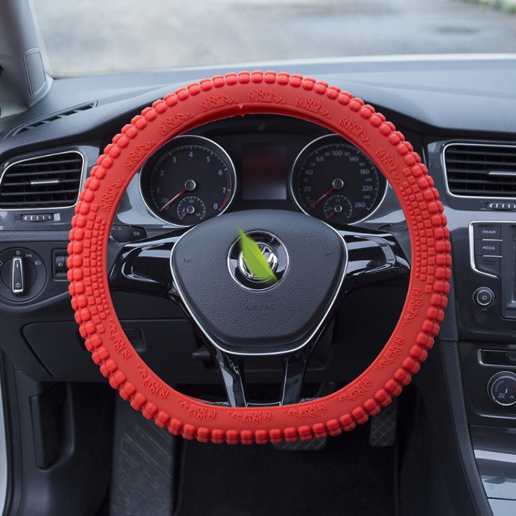 Corn Grain Non-slip Wear-resistant Silicone Car Steering Wheel Cover, Size: 38cm-46cm(Black) - Steering Wheel Accessories by PMC Jewellery | Online Shopping South Africa | PMC Jewellery | Buy Now Pay Later Mobicred