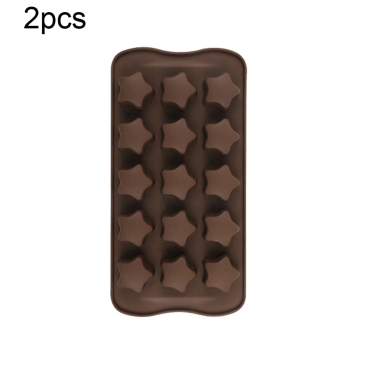 2pcs Silicone Chocolate Mold Jelly Christmas Candy Cake Mould, Style: Star - Food Molds by PMC Jewellery | Online Shopping South Africa | PMC Jewellery