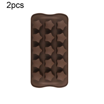 2pcs Silicone Chocolate Mold Jelly Christmas Candy Cake Mould, Style: Star - Food Molds by PMC Jewellery | Online Shopping South Africa | PMC Jewellery