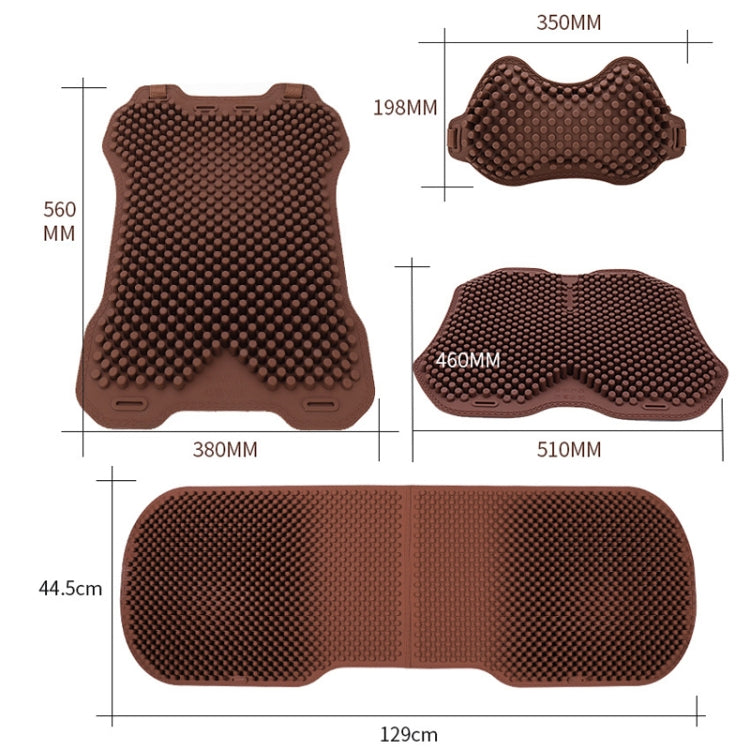 Silicone Car Seat Cushion Summer Breathable Cool Pad, Color: Cushion Apricot - Seat Accessories by PMC Jewellery | Online Shopping South Africa | PMC Jewellery | Buy Now Pay Later Mobicred