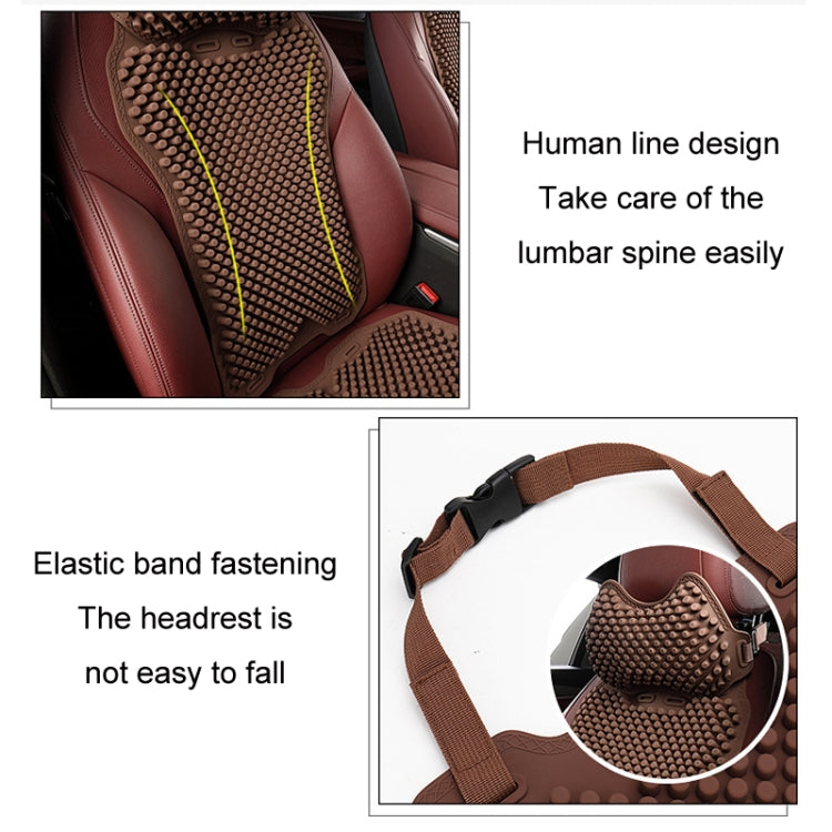 Silicone Car Summer Breathable Cool Pad, Color: Headrest Black - Seat Accessories by PMC Jewellery | Online Shopping South Africa | PMC Jewellery | Buy Now Pay Later Mobicred