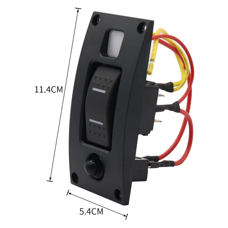 Marine Self-Locking Resetting Switch With Overload Protection Indicator Light ON-OFF-ON 3 Switch - Marine Accessories & Parts by PMC Jewellery | Online Shopping South Africa | PMC Jewellery | Buy Now Pay Later Mobicred