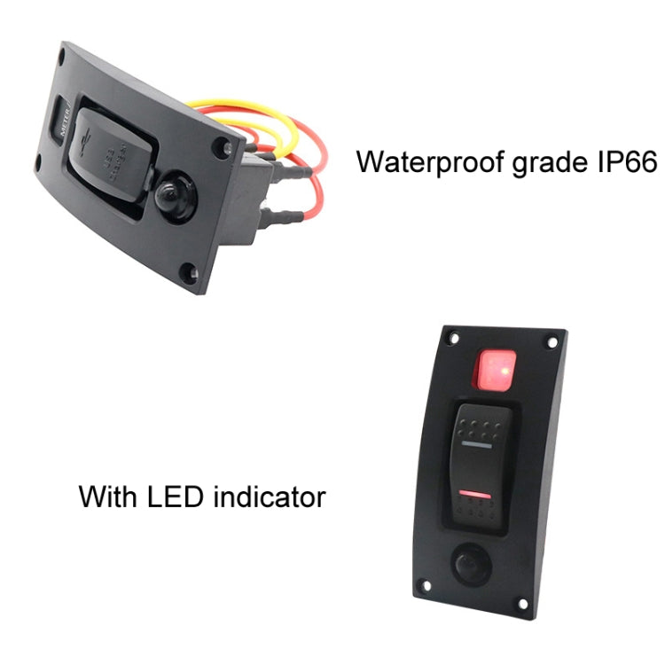 Marine Self-Locking Resetting Switch With Overload Protection Indicator Light ON-OFF 2 Switch - Marine Accessories & Parts by PMC Jewellery | Online Shopping South Africa | PMC Jewellery | Buy Now Pay Later Mobicred