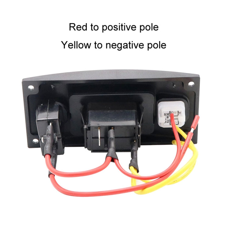 Marine Self-Locking Resetting Switch With Overload Protection Indicator Light Square 5V 3.4A Car Charging Panel - Marine Accessories & Parts by PMC Jewellery | Online Shopping South Africa | PMC Jewellery | Buy Now Pay Later Mobicred