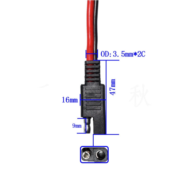 2pcs 20A Solar Car Battery SAE Power Extension Cable 100cm - DIY Cables by PMC Jewellery | Online Shopping South Africa | PMC Jewellery