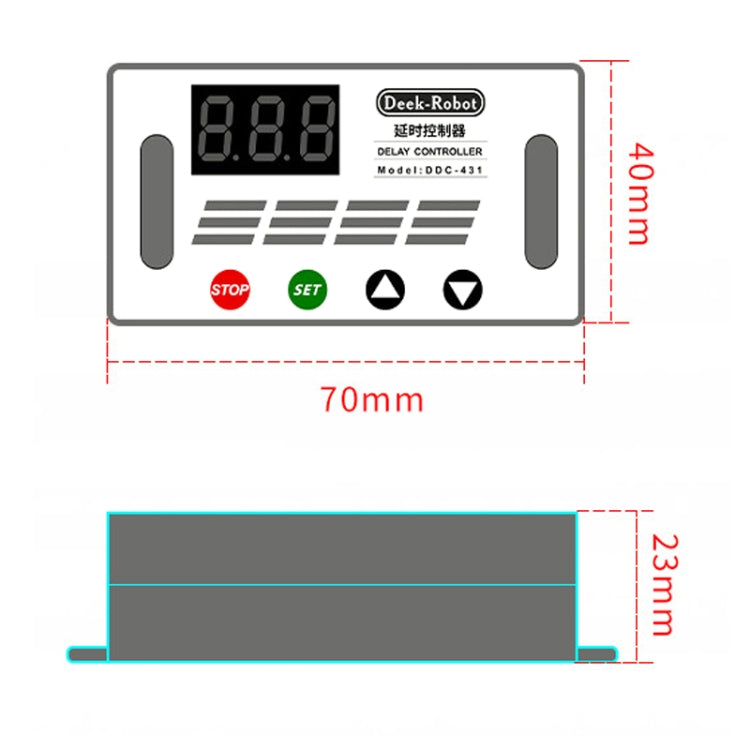 Deek-Robot DDC-431 Timer Delay Relay Switch Digital LED Display Delay Controller - Relay Module by PMC Jewellery | Online Shopping South Africa | PMC Jewellery