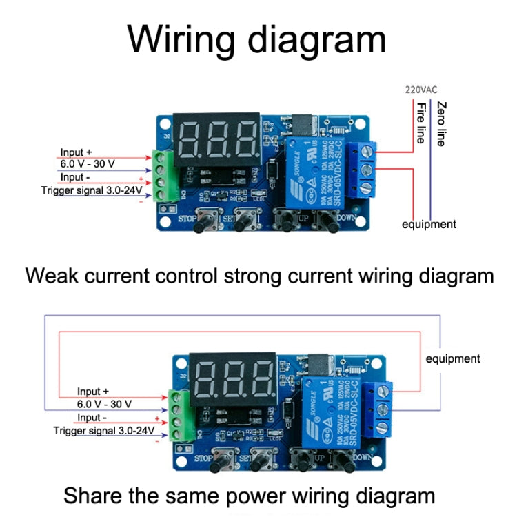 Deek-Robot DDC-431 Timer Delay Relay Switch Digital LED Display Delay Controller - Relay Module by PMC Jewellery | Online Shopping South Africa | PMC Jewellery