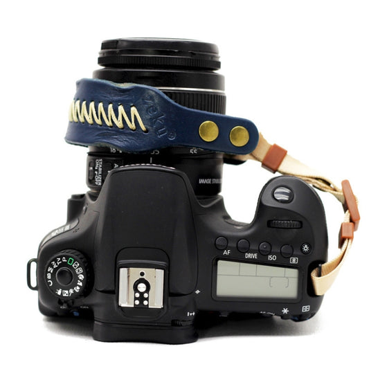 Zeku Retro Leather SLR Wristband Anti-drop Camera Wrist Strap without Camera(Blue) - Camera Strap by PMC Jewellery | Online Shopping South Africa | PMC Jewellery | Buy Now Pay Later Mobicred