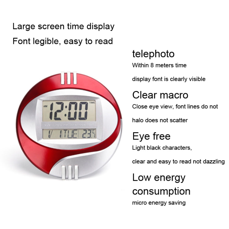 3885N Modern Silent Electronic Clock LCD Large Character Clock(Black) - Wall Clock by PMc TechLife | Online Shopping South Africa | PMc TechLife | Buy Now Pay Later Mobicred