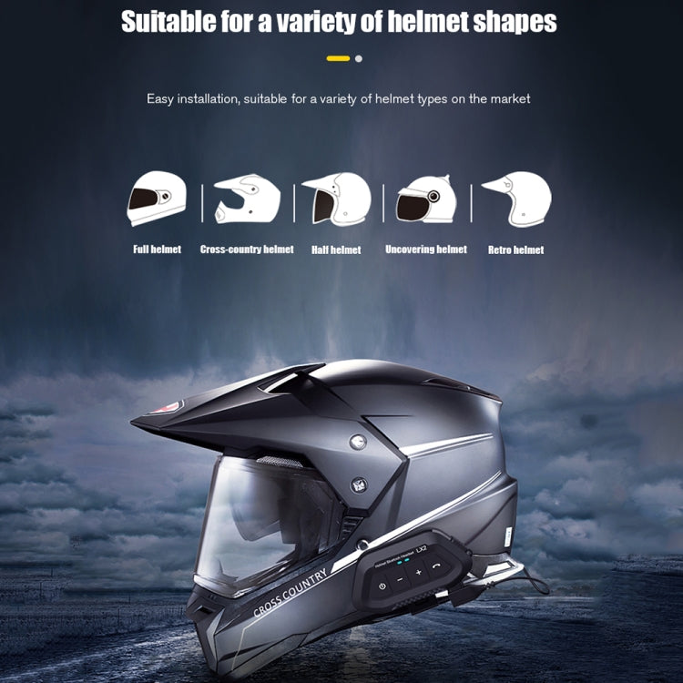 LX2 Motorcycle Helmet Bluetooth Earphone Waterproof Noise Canceling Motorcycle Headphones(White) - Motorcycle Walkie Talkie by PMC Jewellery | Online Shopping South Africa | PMC Jewellery | Buy Now Pay Later Mobicred