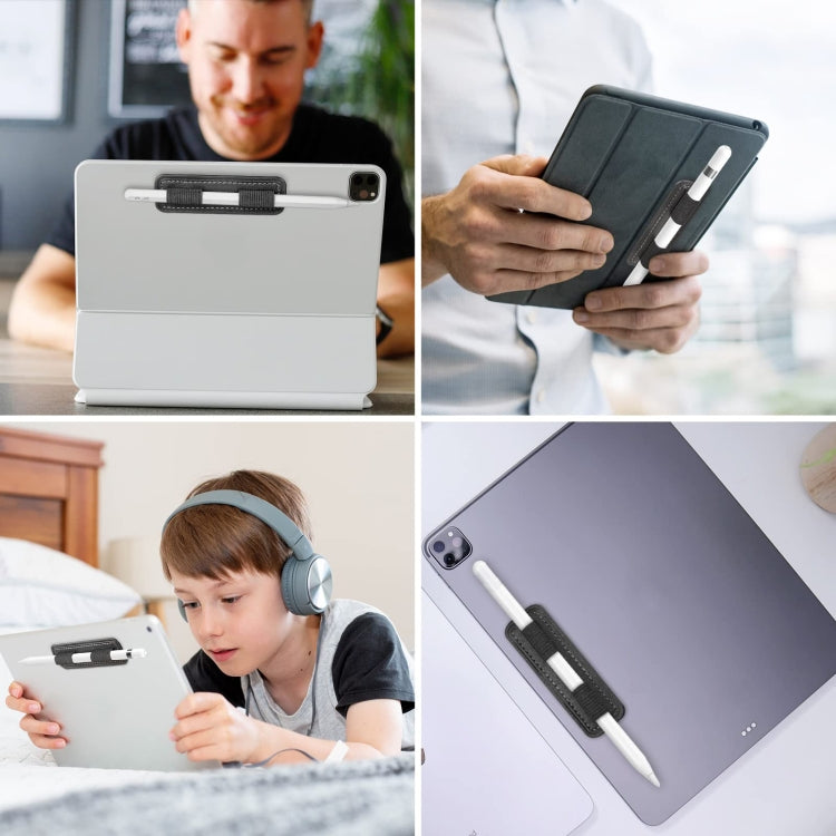 AhaStyle PT184 Adhesive PU Leather Pen Holder(Brown) - free shipping - PMC TechLife - Order now!