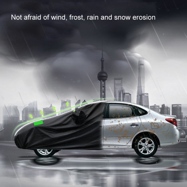 190T Silver Coated Cloth Car Rain Sun Protection Car Cover with Reflective Strip, Size: S - PE Material by PMC Jewellery | Online Shopping South Africa | PMC Jewellery | Buy Now Pay Later Mobicred