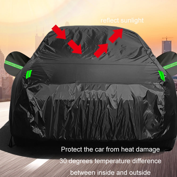 190T Silver Coated Cloth Car Rain Sun Protection Car Cover with Reflective Strip, Size: M - PE Material by PMC Jewellery | Online Shopping South Africa | PMC Jewellery | Buy Now Pay Later Mobicred