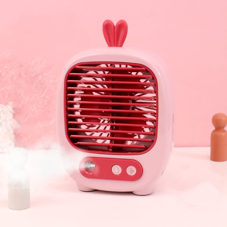 1315 Spray Humidification Hydrating Cartoon Fan USB Charging Desktop Fan(Bunny Pink) - Electric Fans by PMC Jewellery | Online Shopping South Africa | PMC Jewellery | Buy Now Pay Later Mobicred