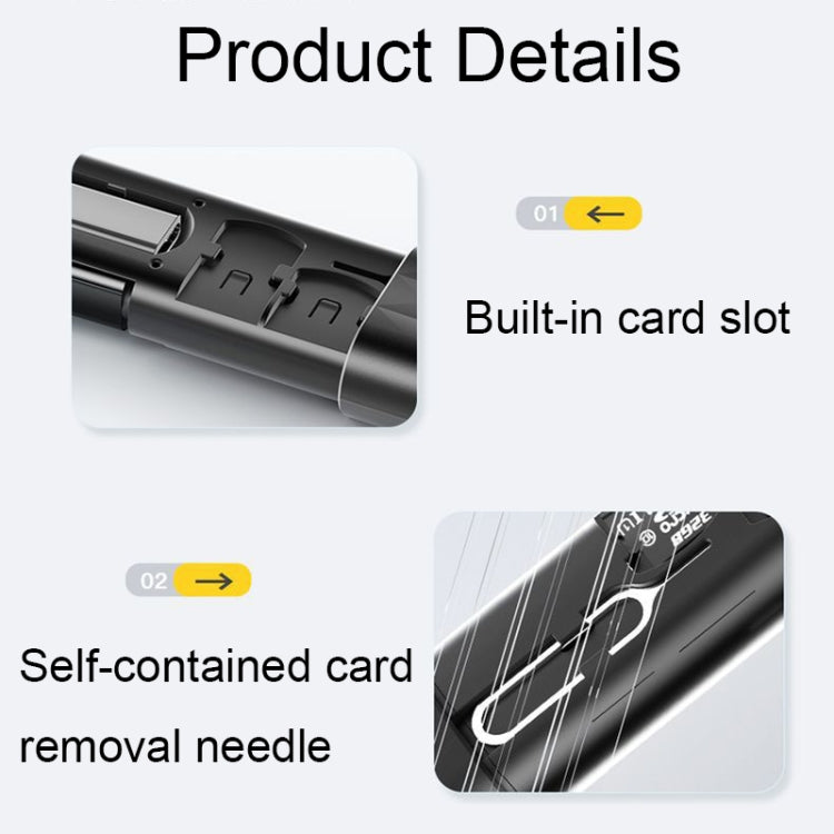 ESSAGER 5 In 1 Multifunctional Data Cable Storage Box PD 60W Portable Fast Charge Data Cable Set(Black) - Multifunction Cable by ESSAGER | Online Shopping South Africa | PMC Jewellery | Buy Now Pay Later Mobicred