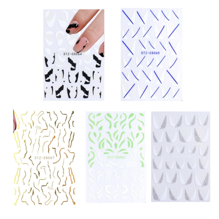 French Style Manicure Sticker Pop Stripe Line Nail Sticker(Stz-CS064) - Nail Stickers by PMC Jewellery | Online Shopping South Africa | PMC Jewellery | Buy Now Pay Later Mobicred