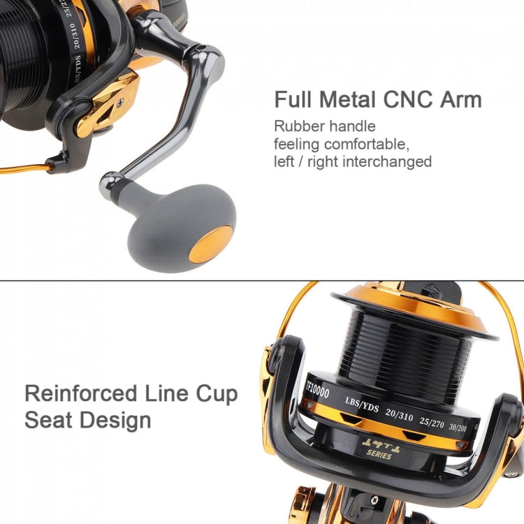 TF8000 Long-distance Casting Reel Large Gapless Sea Rod Fishing Reel Spinning Reel - Fishing Reels by PMC Jewellery | Online Shopping South Africa | PMC Jewellery