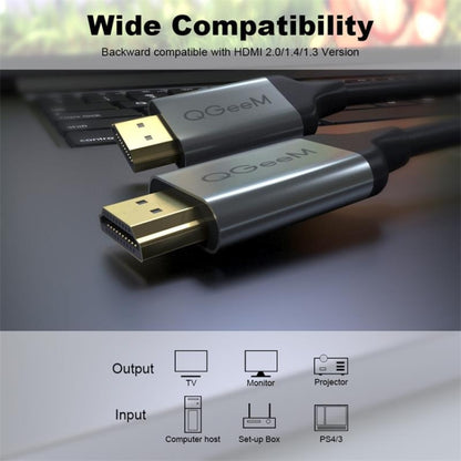 QGeeM QG-AV17 HDMI To HDMI Connection Cable Support 8K&60Hz 3m Length - Cable by QGeeM | Online Shopping South Africa | PMC Jewellery | Buy Now Pay Later Mobicred