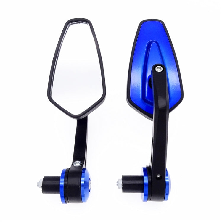 Motorcycle Handle All Aluminum Cherry Rearview Mirror(Blue) - Side Mirrors by PMC Jewellery | Online Shopping South Africa | PMC Jewellery | Buy Now Pay Later Mobicred