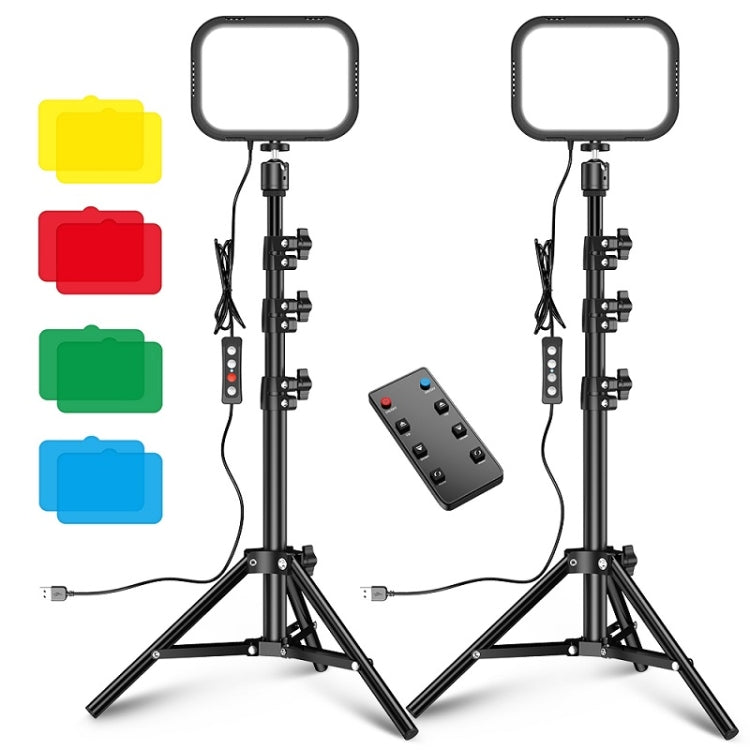 APEXEL APL-FL19 Live Portrait Soft Light Photography Dual Bracket Four-color Fill Light - Selfie Light by APEXEL | Online Shopping South Africa | PMC Jewellery | Buy Now Pay Later Mobicred