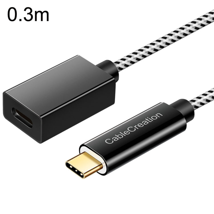 CC0316 0.3m Type-C / USB-C Male to Female Extension Cable Computer Phone Charging Cable(Black) - Cable & Adapters by PMC Jewellery | Online Shopping South Africa | PMC Jewellery | Buy Now Pay Later Mobicred