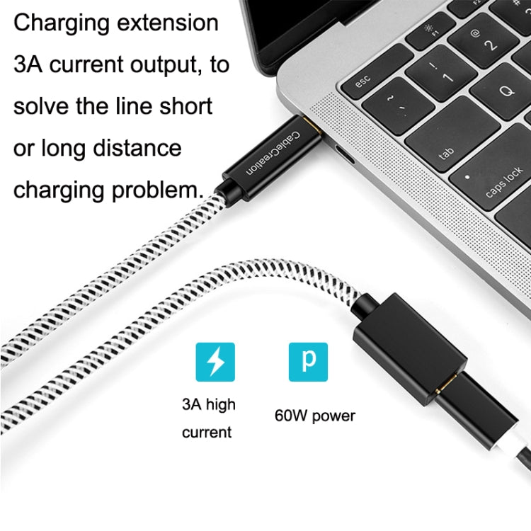 CC0316 1m Type-C / USB-C Male to Female Extension Cable Computer Phone Charging Cable(Black) - Cable & Adapters by PMC TechLife | Online Shopping South Africa | PMC TechLife | Buy Now Pay Later Mobicred