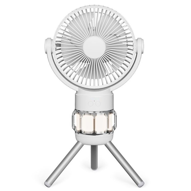 QW-F33 Tripod Outdoor Camping Light Fan Tent USB Charging Detachable Shaking Head Ceiling Fan(White) - Electric Fans by PMC Jewellery | Online Shopping South Africa | PMC Jewellery | Buy Now Pay Later Mobicred