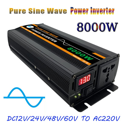 8000W (Actual 1300W) 60V to 220V High Power Car Sine Wave Inverter Power Converter - Pure Sine Wave by PMC Jewellery | Online Shopping South Africa | PMC Jewellery