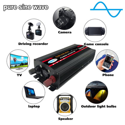 4000W (Actual 800W) 60V to 220V High Power Car Sine Wave Inverter Power Converter - Pure Sine Wave by PMC Jewellery | Online Shopping South Africa | PMC Jewellery | Buy Now Pay Later Mobicred