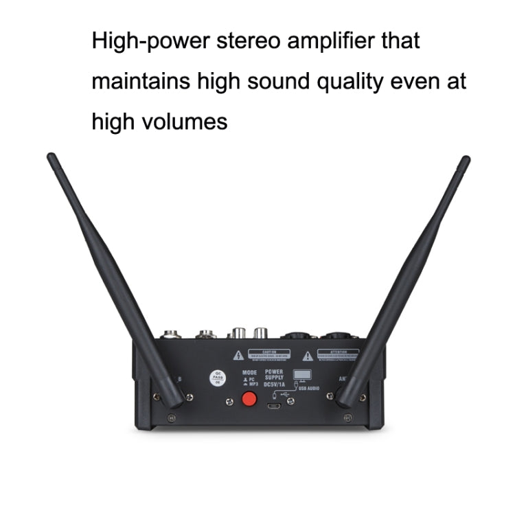 G4-M1 4-way Mixer with Wireless Microphone Effect Device Small K Song Recording Bluetooth Mixer - Live Sound Effects Processors by PMC Jewellery | Online Shopping South Africa | PMC Jewellery | Buy Now Pay Later Mobicred