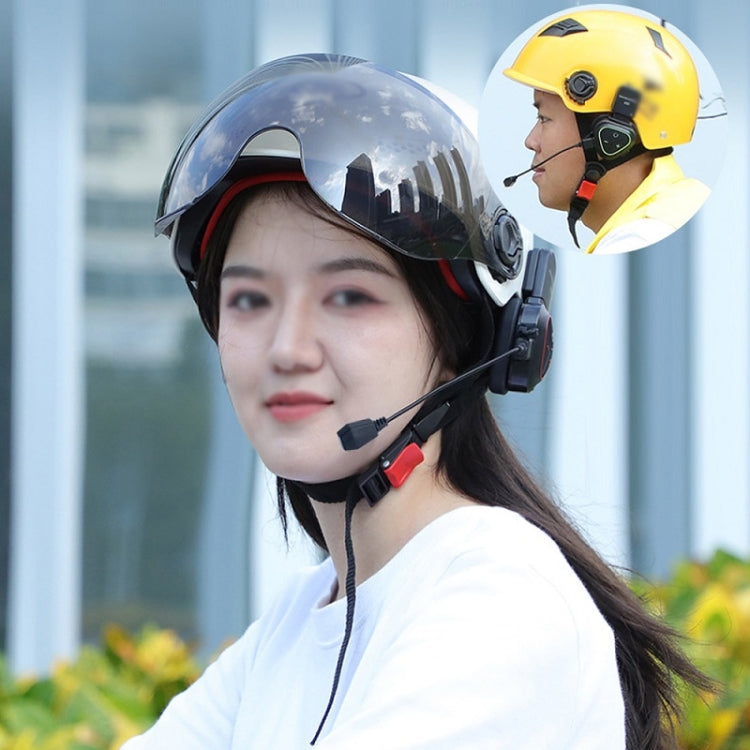 LX1 Motorcycle Half Helmet Waterproof Wireless 5.3 Bluetooth Headset, Version: English(Classic Red) - Motorcycle Walkie Talkie by PMC TechLife | Online Shopping South Africa | PMC TechLife | Buy Now Pay Later Mobicred
