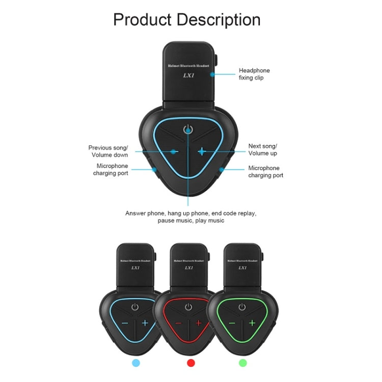 LX1 Motorcycle Half Helmet Waterproof Wireless 5.3 Bluetooth Headset, Version: English(Classic Red) - Motorcycle Walkie Talkie by PMC Jewellery | Online Shopping South Africa | PMC Jewellery | Buy Now Pay Later Mobicred