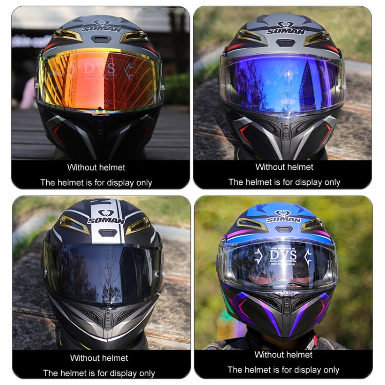 Motorcycle Helmet Lens with Anti-fog Spikes for SOMAN K1/K3SV/K5, Color: Light Tea - Helmets by PMC Jewellery | Online Shopping South Africa | PMC Jewellery